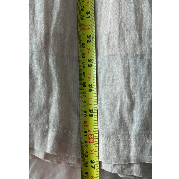 Ramie Linen Salmon Color Casual Pants with Lining - Picture 5 of 6